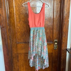 High low floral dress